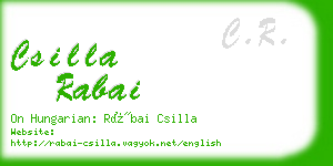 csilla rabai business card